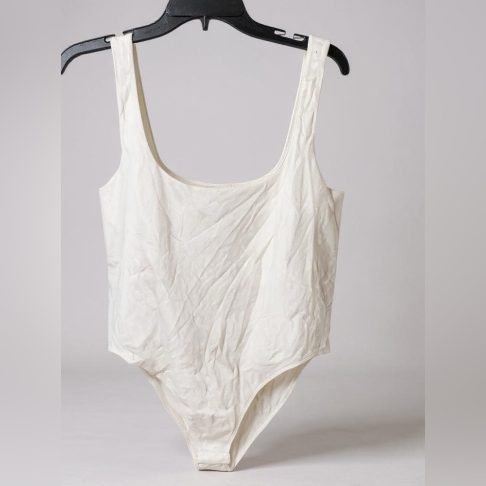 A New Day Cream Asymmetrical Sleeveless Bodysuit